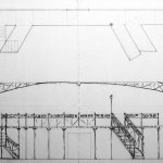 Another of a series of 5 or 6 sketches of ideas shared with the director early in the process. This was the direction we moved forward in however budget needs struck the full stage truss.